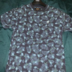 10 deep blue paisley graphic
